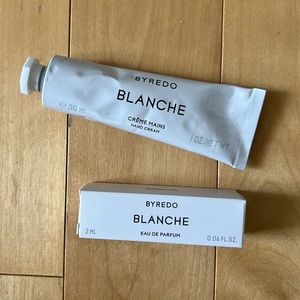 Byre-do Blanche hand cream and sample niche fragrance